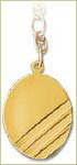 14Kt Gold Oval Keychain Etched