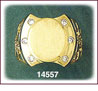 Mens 14K Gold Oval CZ Signet Ring
