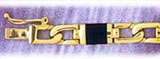 6mm 14K Gold Black Onyx Men's Bracelet