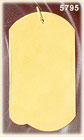 14K Yellow Gold Engravable Dog Tag