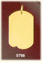 14Kt Gold Engravable Dog Tag