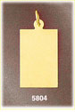 14Kt Yellow Solid Gold Engravable Rectangular Pendant