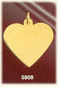 14Kt Yellow Gold Engravable Heart Pendant