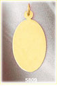 14K Yellow Gold Engravable Oval Pendant