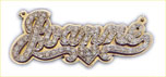 14K Gold Personalized Double Plate Diamond Name Plate