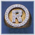 14K Gold Personalized Men's Diamond Initial Ring