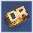 14Kt Gold Personalized Two Initial Men's Ring