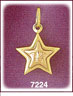 14K Gold Star 3D Puffed Charm