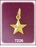 14K Gold 3D Puffed Star Charm