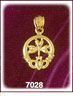 14Kt Gold Irish Claddagh w/Shamrock Charm