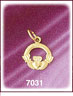 14Kt Gold Encircled Irish Claddagh Charm