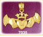 14Kt Gold Claddagh Symbol Pendant