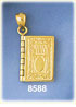 14K Gold Holy Bible Charm Pendant That Opens With Lord's Prayer