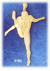 14K Gold 49ers Football Kicker Charm