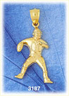 14K Gold Quarterback Charm
