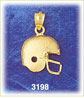 14K Gold Engravable Football Helmet Charm
