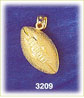 14K Gold 3D Football Charm