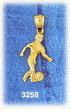 14K Gold Soccer Player W/Ball Charm