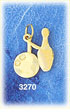 14K Gold Bowling Pin &amp; Ball Charm