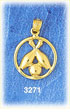 14K Gold Bowling Pins and Ball Charm