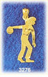 14K Gold Bowling Bowler Charm