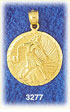 14K Gold Bowling Medallion Charm