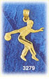 14K Gold Bowler Bowling Charm