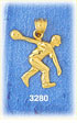 14K Gold Bowling Player Charm
