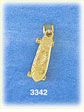 14K Gold 3D Skateboard Charm W/Diamond Cut Detailing 