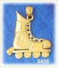 14K Gold Rollerblade Charm