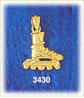 14K Gold Inline Skate Charm