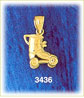 14K Gold Roller Skating  Charm