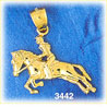14K Gold English Style Horse&amp; Rider Charm