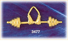 14K Gold Weightlifting Barbell Charm