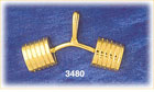14K Gold Curved Barbell Charm