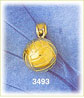 14K Gold 3D Volleyball Charm