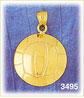 14K Gold Volleyball Pendant