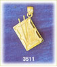 14K Gold 3D Pool Table Charm