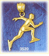 14K Gold Speed Skater Charm