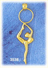 14K Gold Gymnast W/Ring Charm