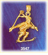 14K Gold 3D Shier Jumping Charm