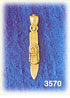14K Gold 3D Snow Ski Charm