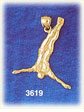 14K Gold 3D Diver Charm