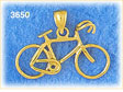 14K Gold 3D Bicycle Charm