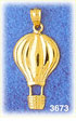 14K Gold Hot Air Ballooning Charm