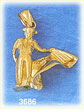 14K Gold 3D Matador Charm