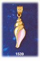 14Kt Gold Shell Enamel Charm
