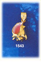14Kt Gold Enamel 3D Shell Charm Pendant