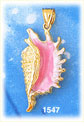 14K Yellow Gold Enamel Shell Charm