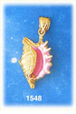 14Kt Yellow Gold Enamel Shell Charm
